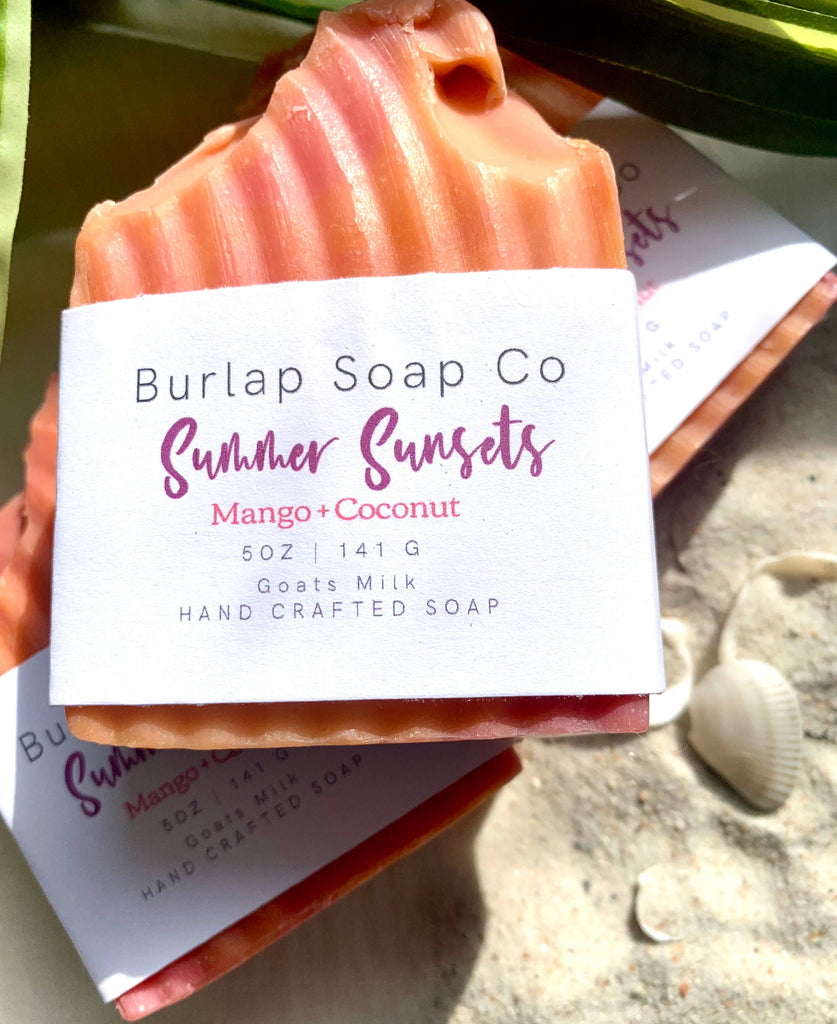 Burlap Soap Co - Mango+ Coconut Goats Milk Artisan Handcrafted Soap