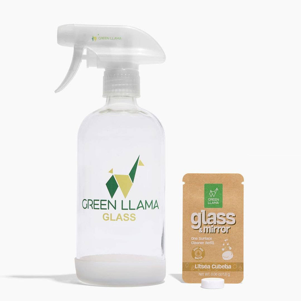 Green Llama - Refillable Window and Glass Cleaning Kit