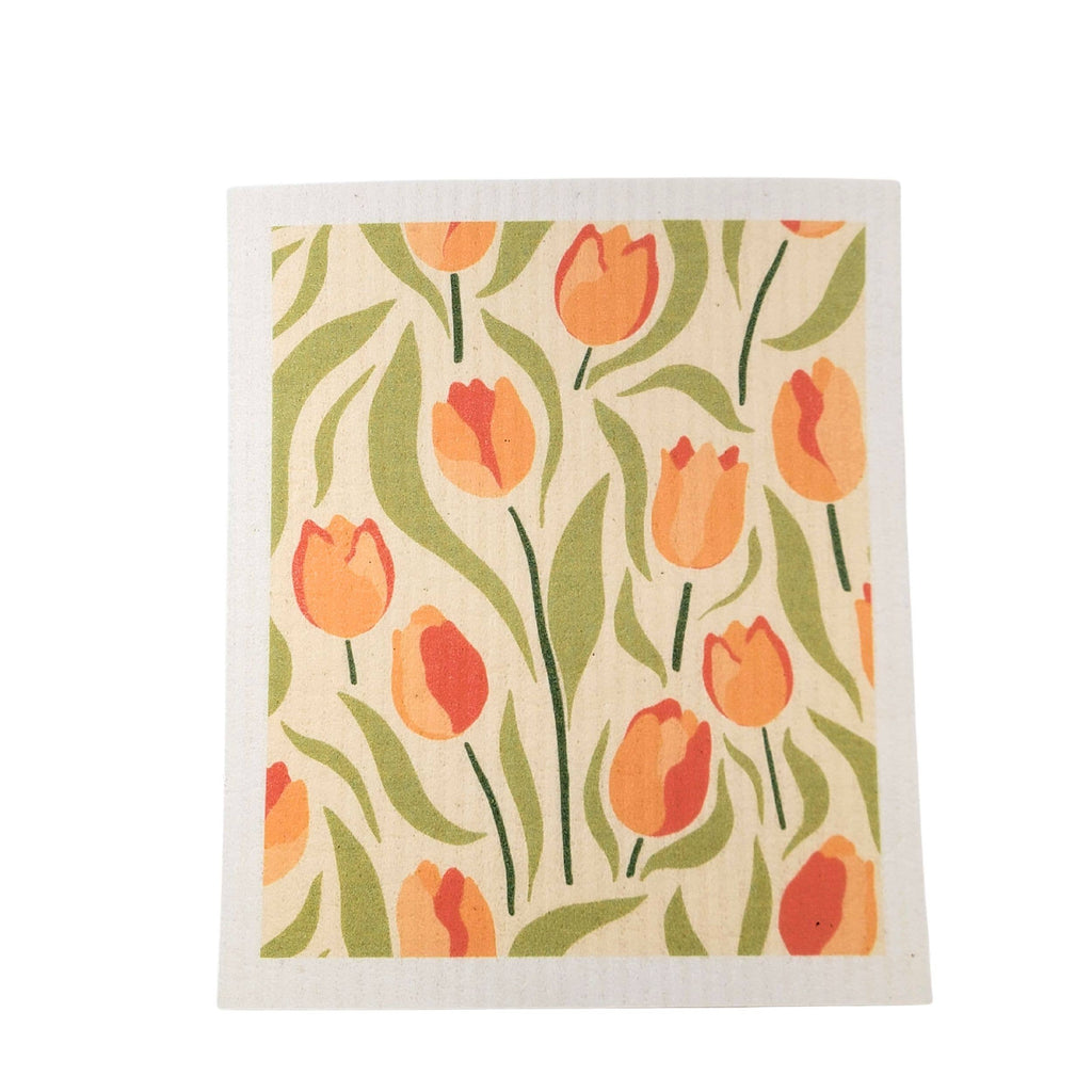 Driftless Studios - Tulip Patterned Swedish Dishcloths - Swedish Towels