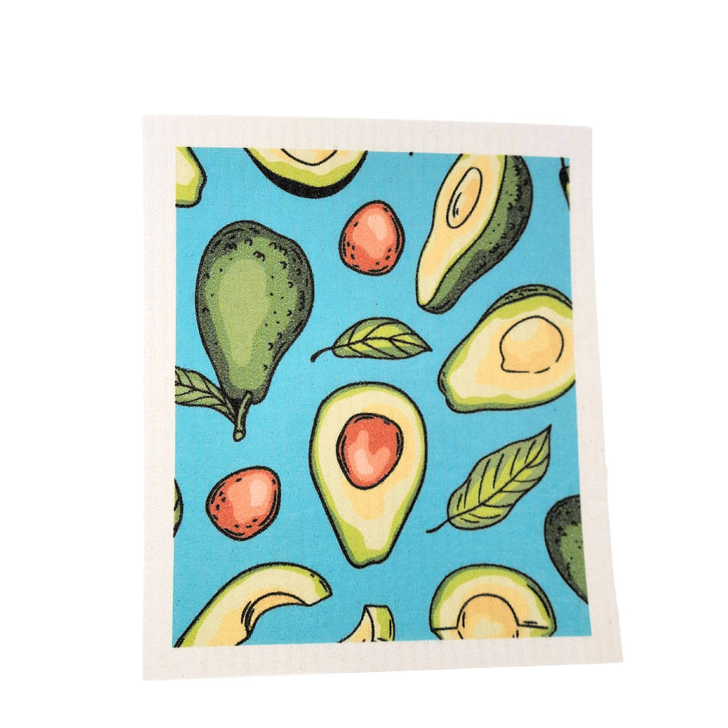 Driftless Studios - Patterned Teal Avocado Kitchen Swedish Dish Towels