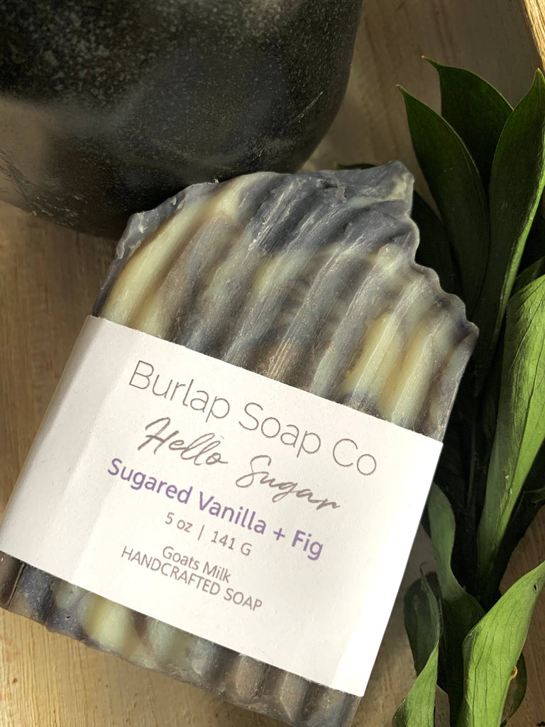 Burlap Soap Co - Hello Sugar Sugared Vanilla + Fig Handcrafted Artisan Soap